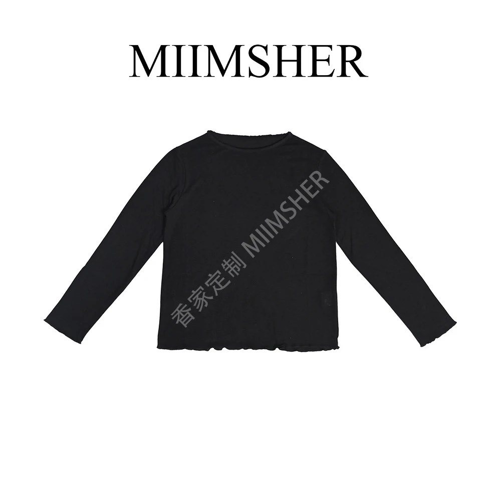 兰精天丝绵羊毛高级长袖T恤叠穿打底神器上衣女针织衫MS242037