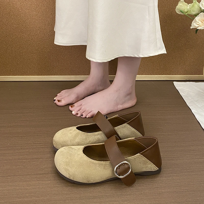 复古豹纹一字带玛丽珍鞋女2025秋季韩版百搭内增高软底浅口单鞋潮