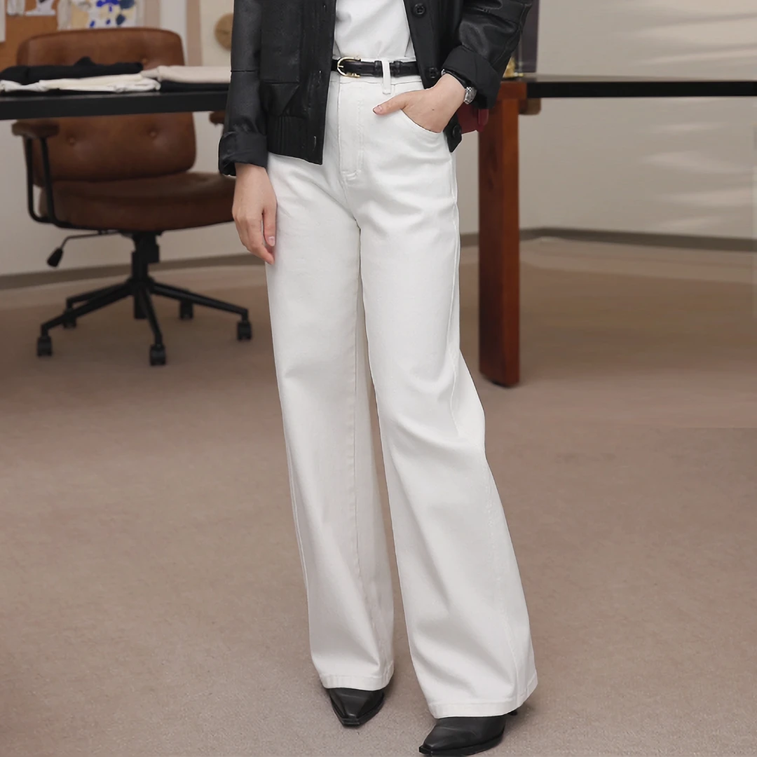 一支探戈丨小个子极简 美式百搭弯刀显瘦牛仔裤含B版本2616013