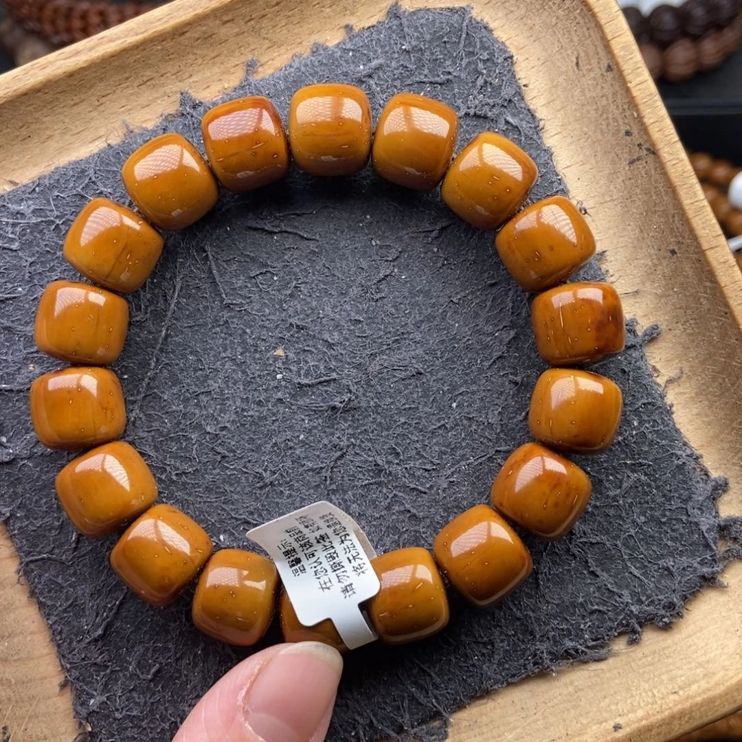 紫金鼠手串13mm近实心天花板黄金甲短轴