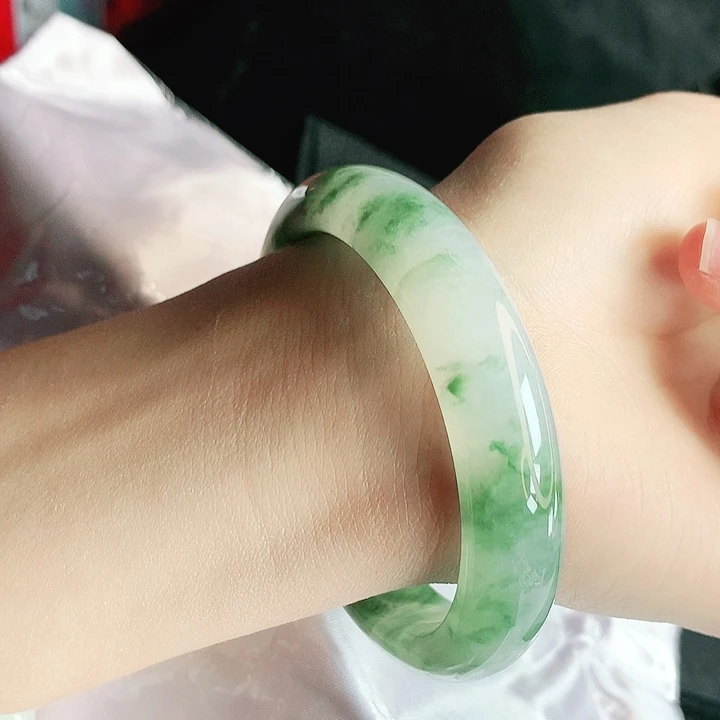 翡翠未镶嵌手镯缅甸天然a货翡翠手镯20h