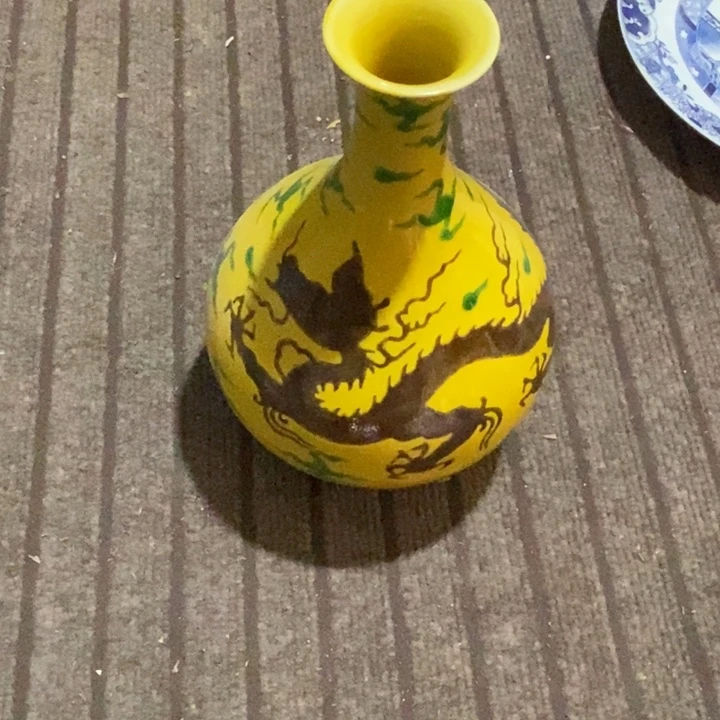 摆件陶黄秞瓶东西漂亮美眉