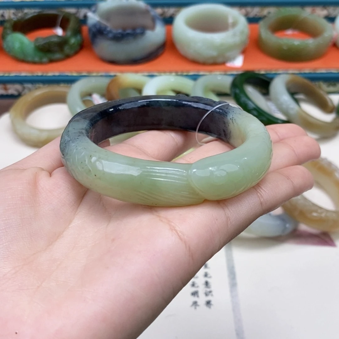 和田玉未镶嵌手镯手镯 58.4