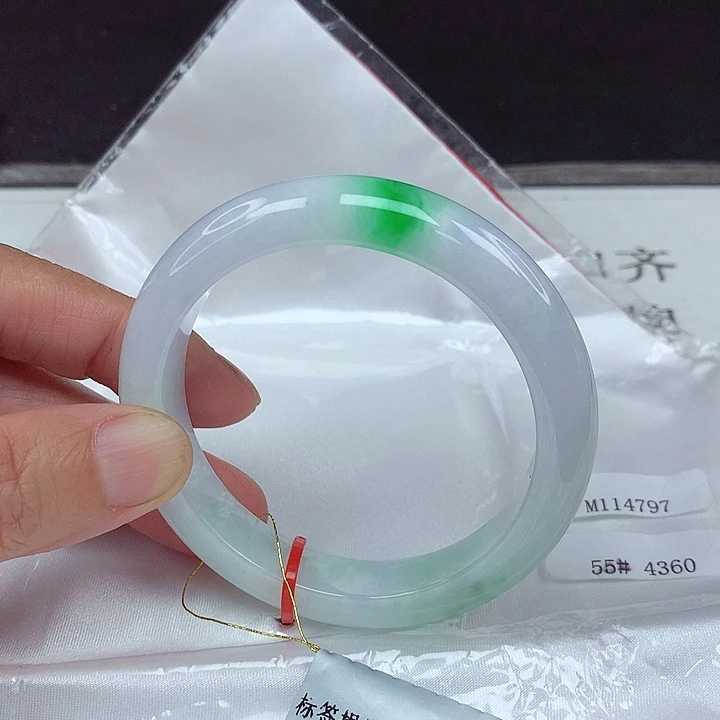 翡翠未镶嵌手镯55圈4797
