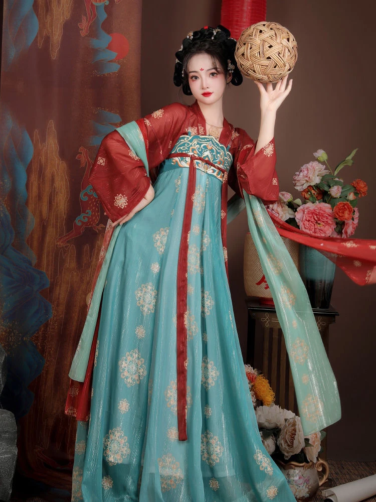 租赁唐制汉服租借夏季薄款小唐风古装女2025新款演出服出租