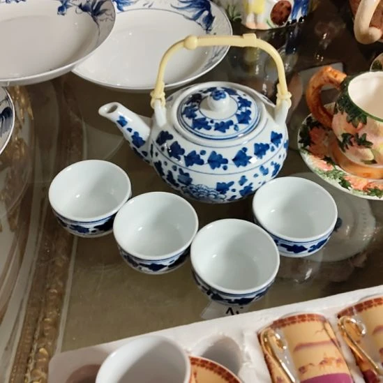 陶瓷青花瓷茶具一套默认岁月痕迹不退换