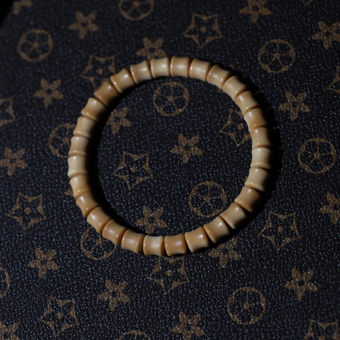 【天选文玩】白玉菩提老料竹节手串7mm左右 0284