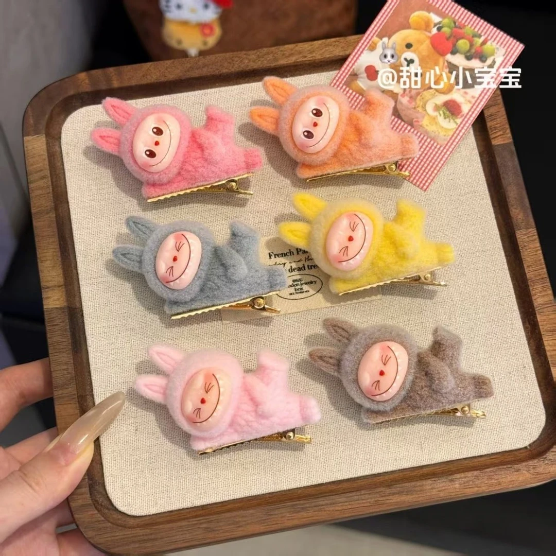 小公仔可爱少女心躺姿发夹侧边刘海夹鸭嘴夹卡通发饰女