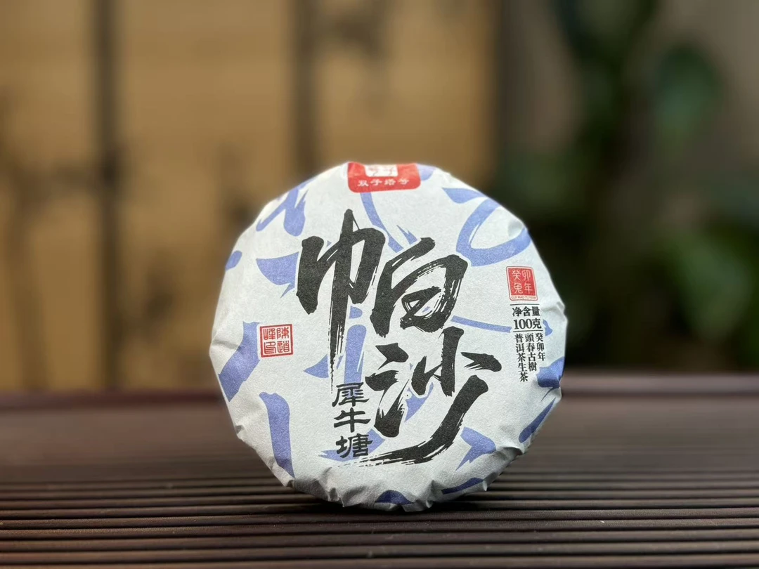 【双子塔号】2023年春帕沙犀牛塘古树普洱茶生茶100克/饼
