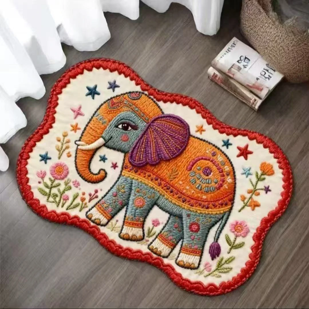 【毛线大象】4D立体风硅藻泥地垫仿毛线编织加厚吸水防滑地垫