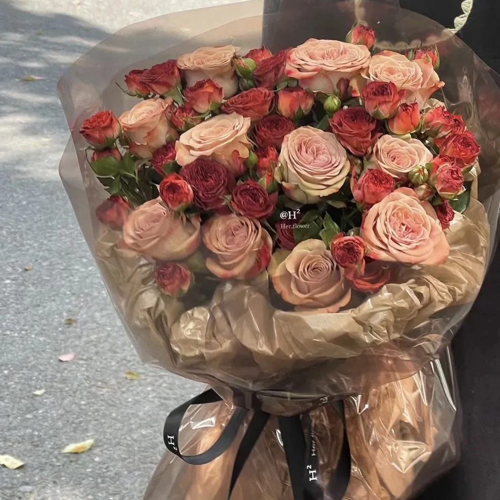 【获取浪漫的媒介】鲜花店11朵卡布奇诺搭配泡泡复古香风系列