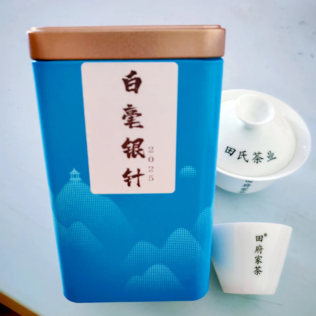 2025年白毫银针｜福鼎白茶｜一两50克罐装散茶｜可冲泡10次｜田氏茶业