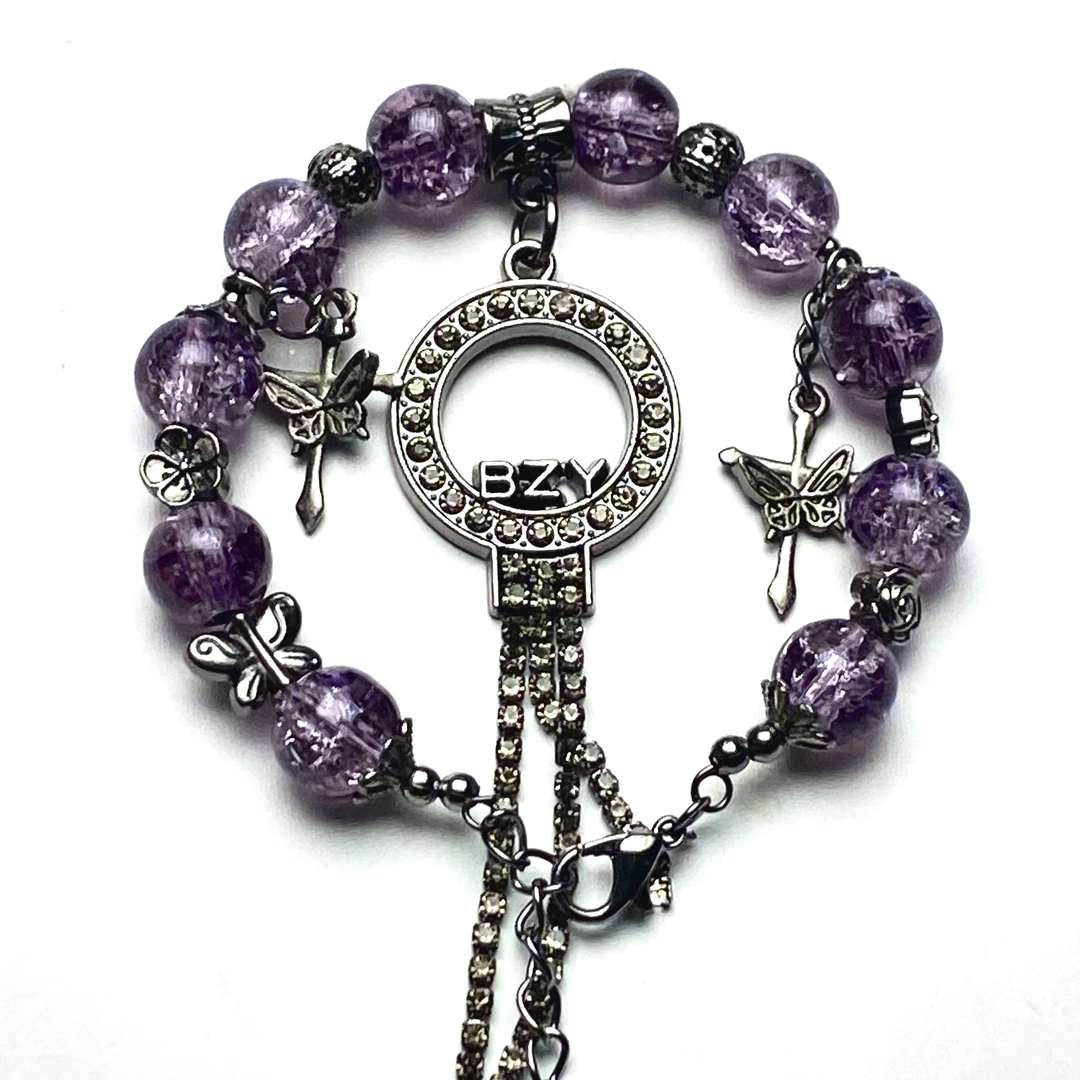 合金琉璃手链 复古（枪黑）设计款手链