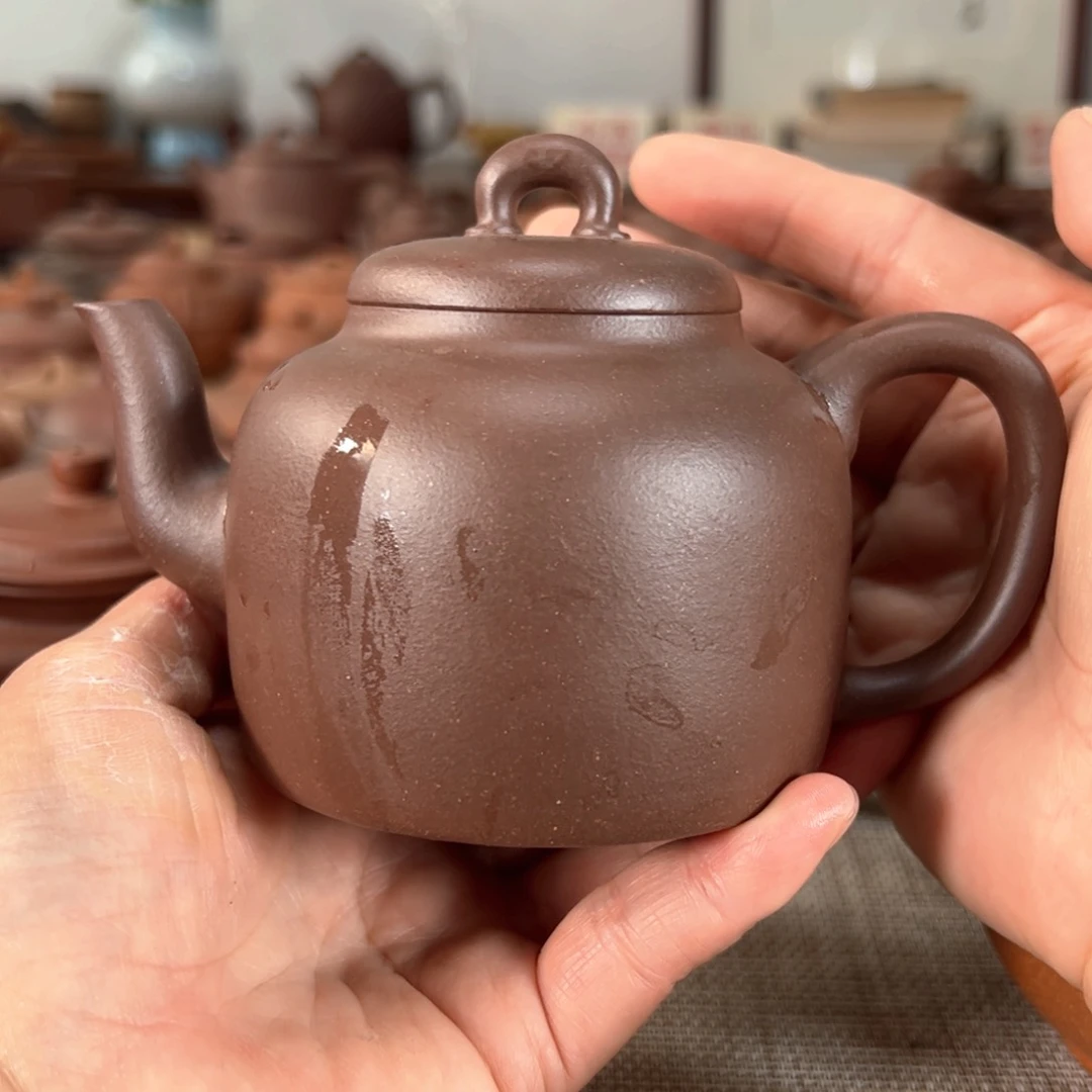 茶壶紫砂88888半手工制作纳福