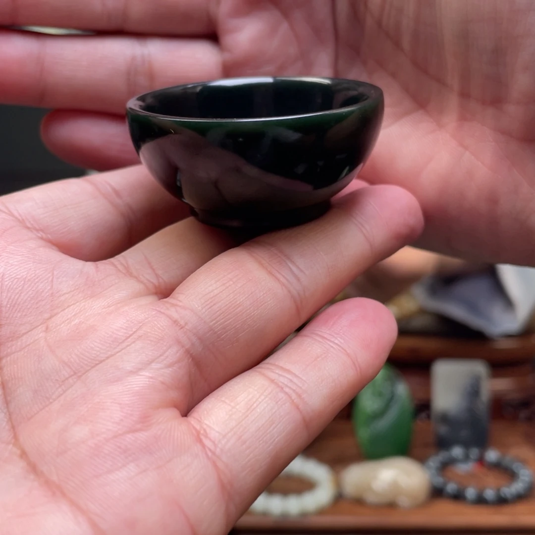 未镶嵌和田玉摆件和田玉茶杯未镶嵌
