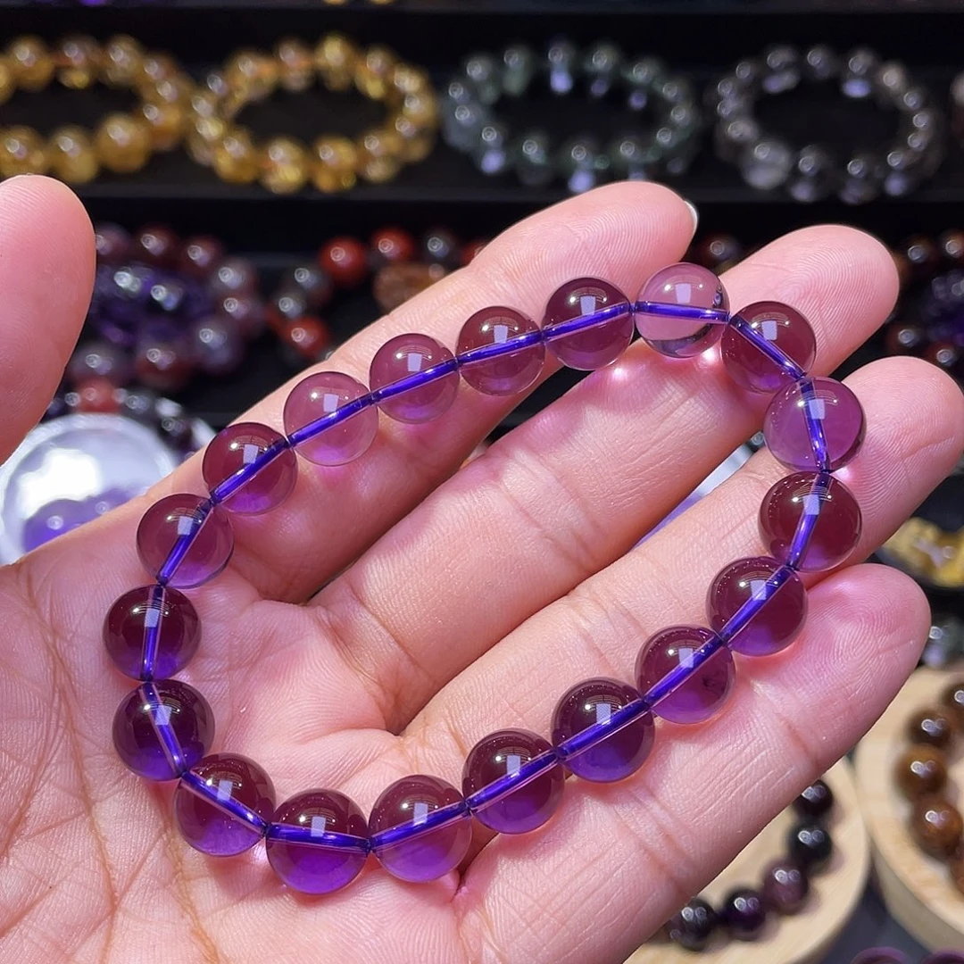 水晶手链未镶嵌巴西紫水晶10+m