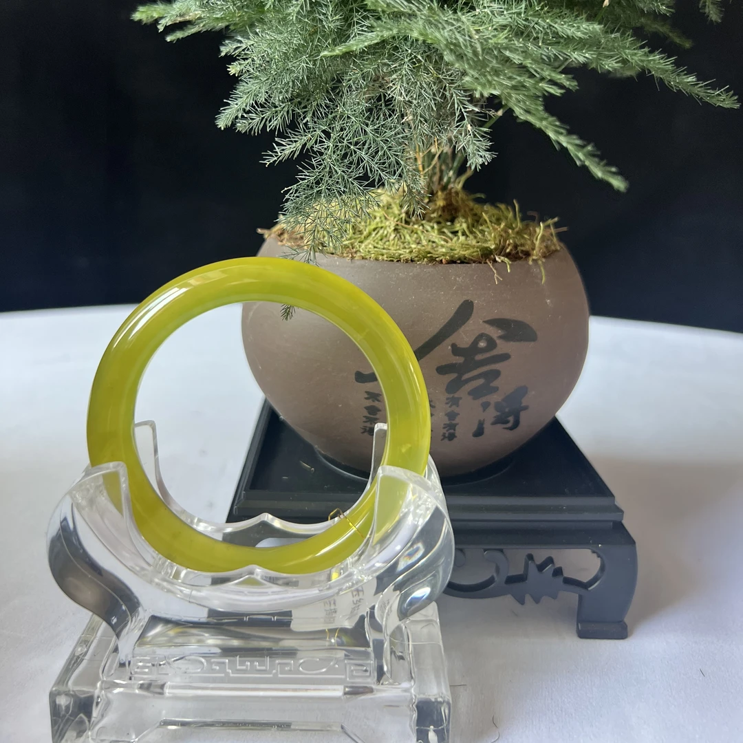 天然玉石黄金玉手镯