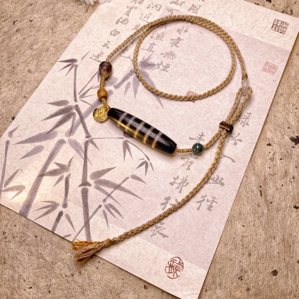 玛瑙多线锁骨链简约藏式民族风颈饰时尚个性设计