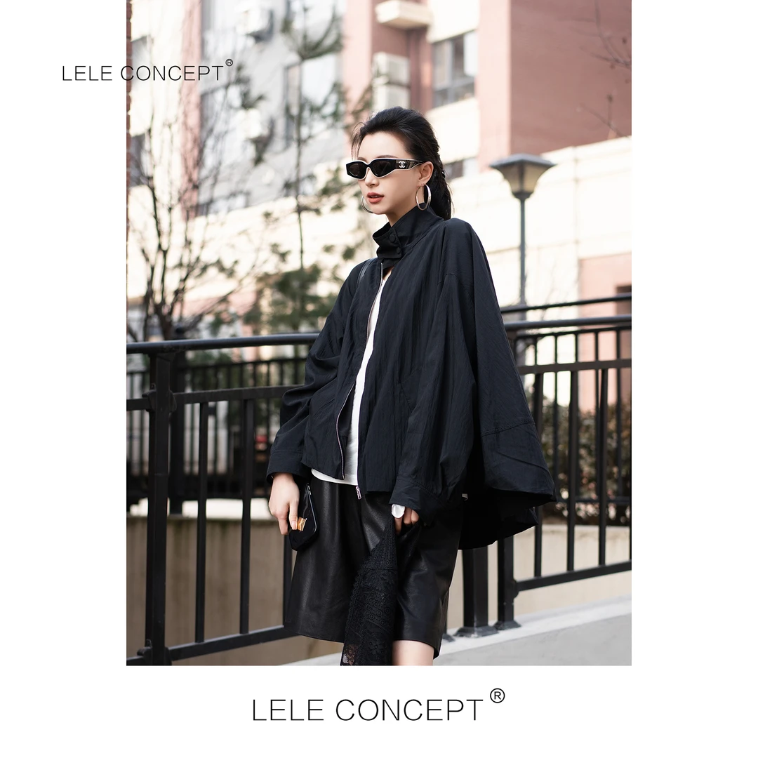 LELE CONCEPT｜【如一】立领抽带夹克简约减龄休闲冲锋衣Y0504