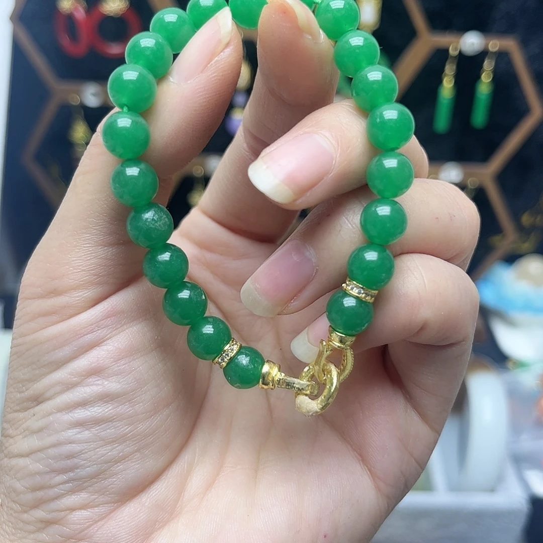 翡翠未镶嵌耳饰手链