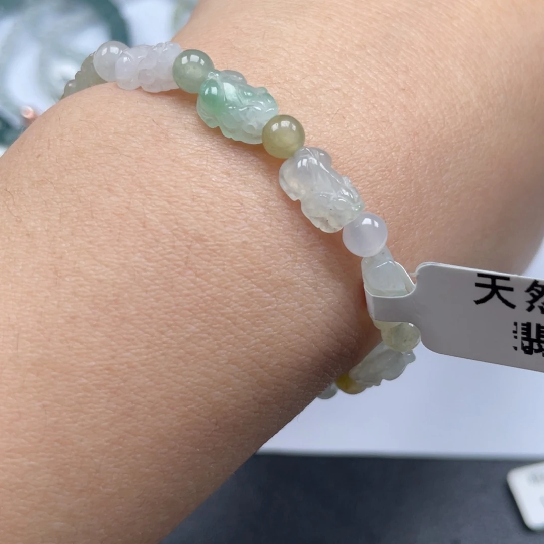 翡翠手链未镶嵌天然a货缅甸翡翠包邮