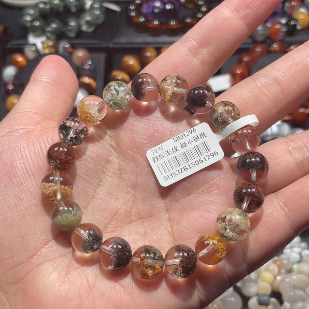 水晶未镶嵌手链四季幽灵10.5mm左右