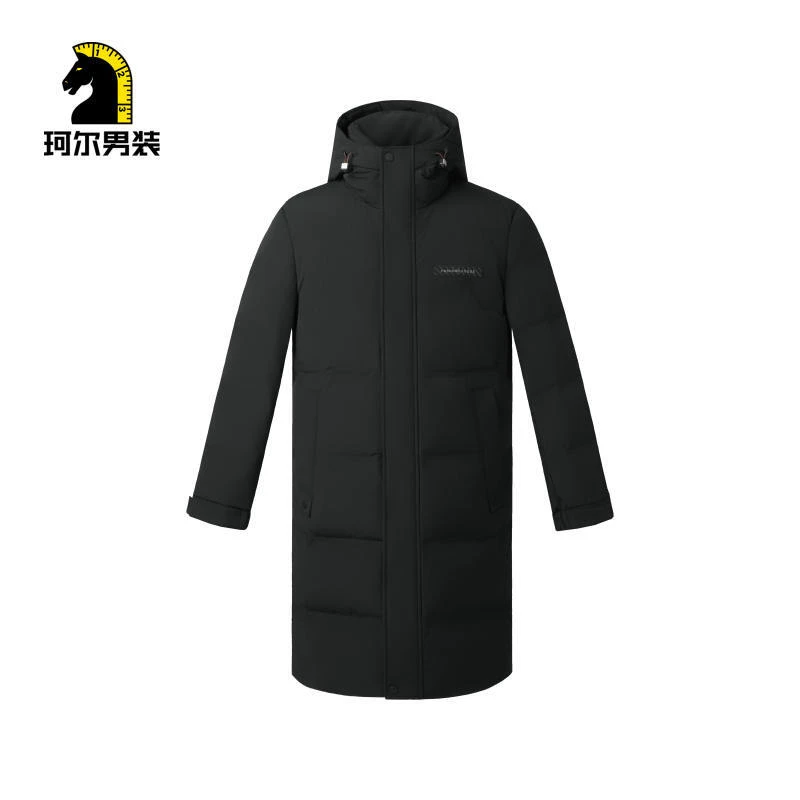 珂尔【石墨烯x5A级拒水大朵绒】长款羽绒服蓄热护暖锁温YY9406DM