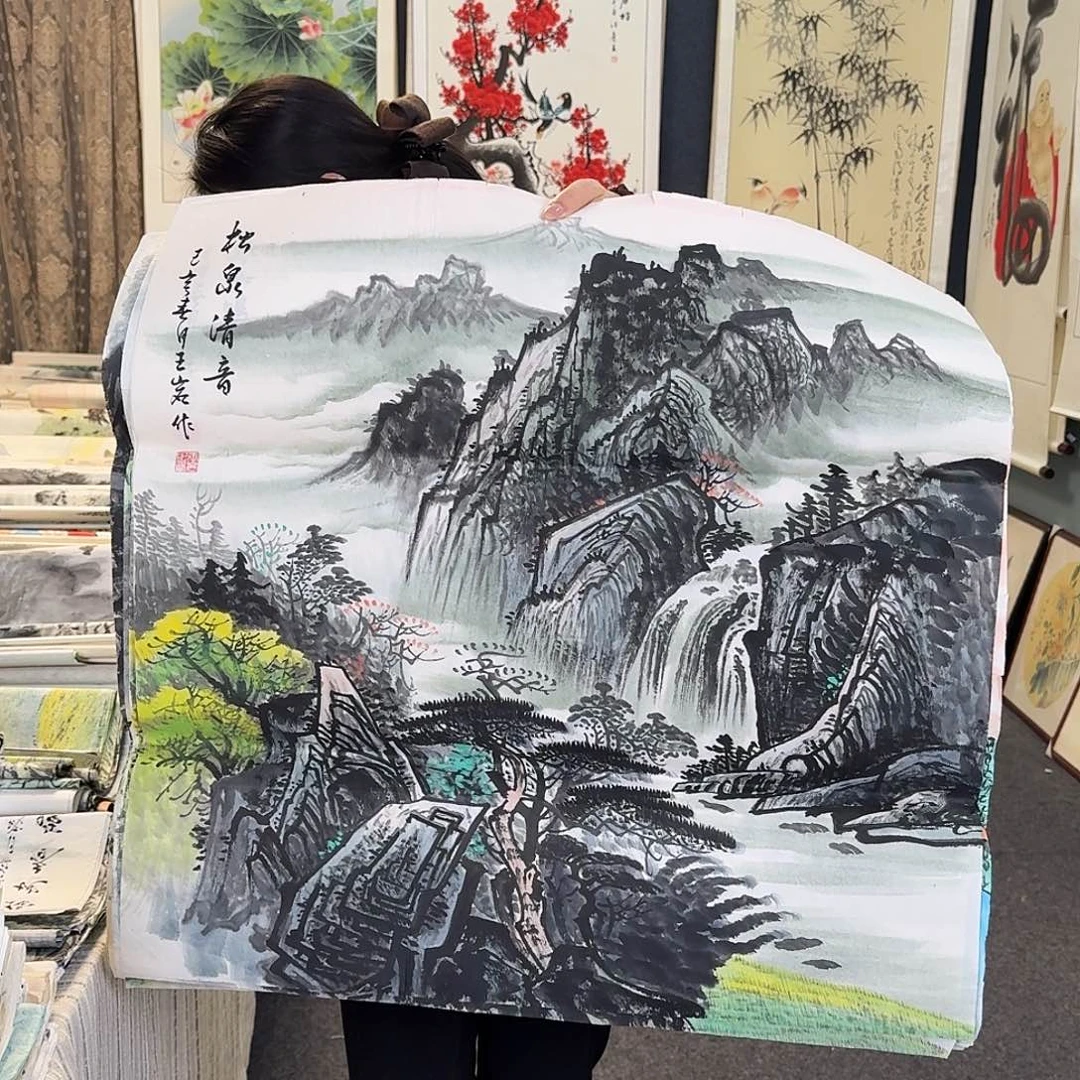 纯手绘国画作品好斗方