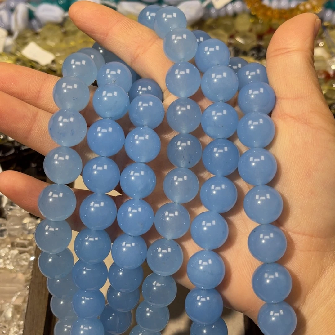 玛瑙/玉髓散珠海蓝宝玉卡14