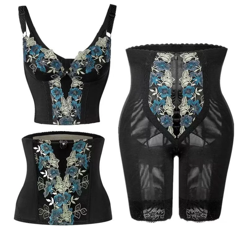 璐比银纤维蝴蝶之翼单件身材管理器文胸腰夹束裤调整型塑身衣背心