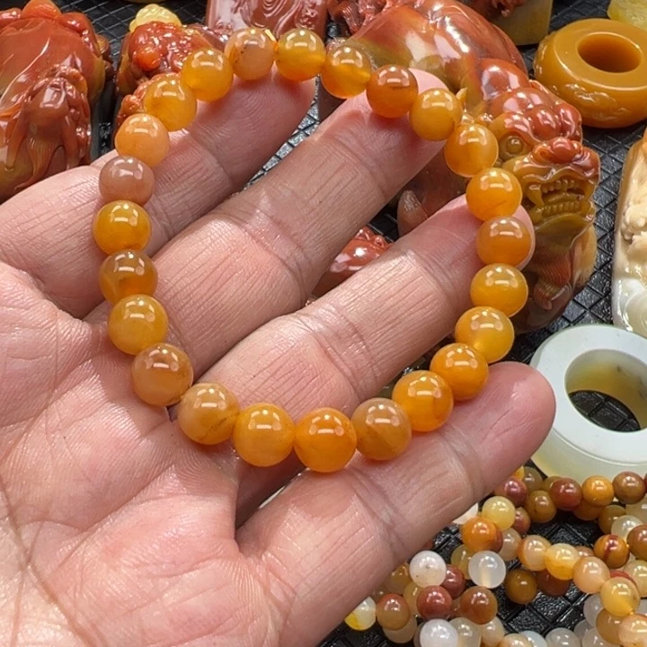 石英质玉（黄龙玉）颈饰未镶嵌Y****N