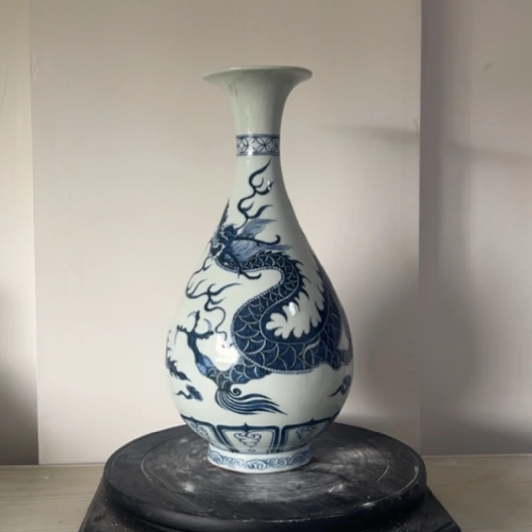 【闪购商品】苏麻离青云龙纹玉壶春瓶