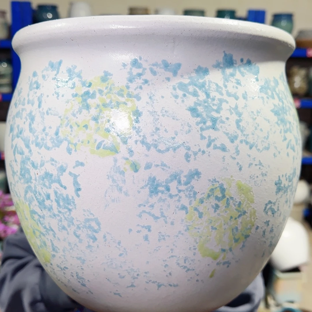 紫砂花盆高25口25