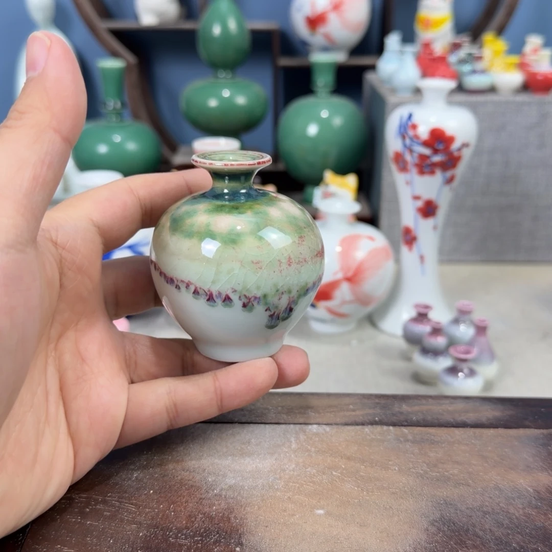 陶瓷手工小花器摆件