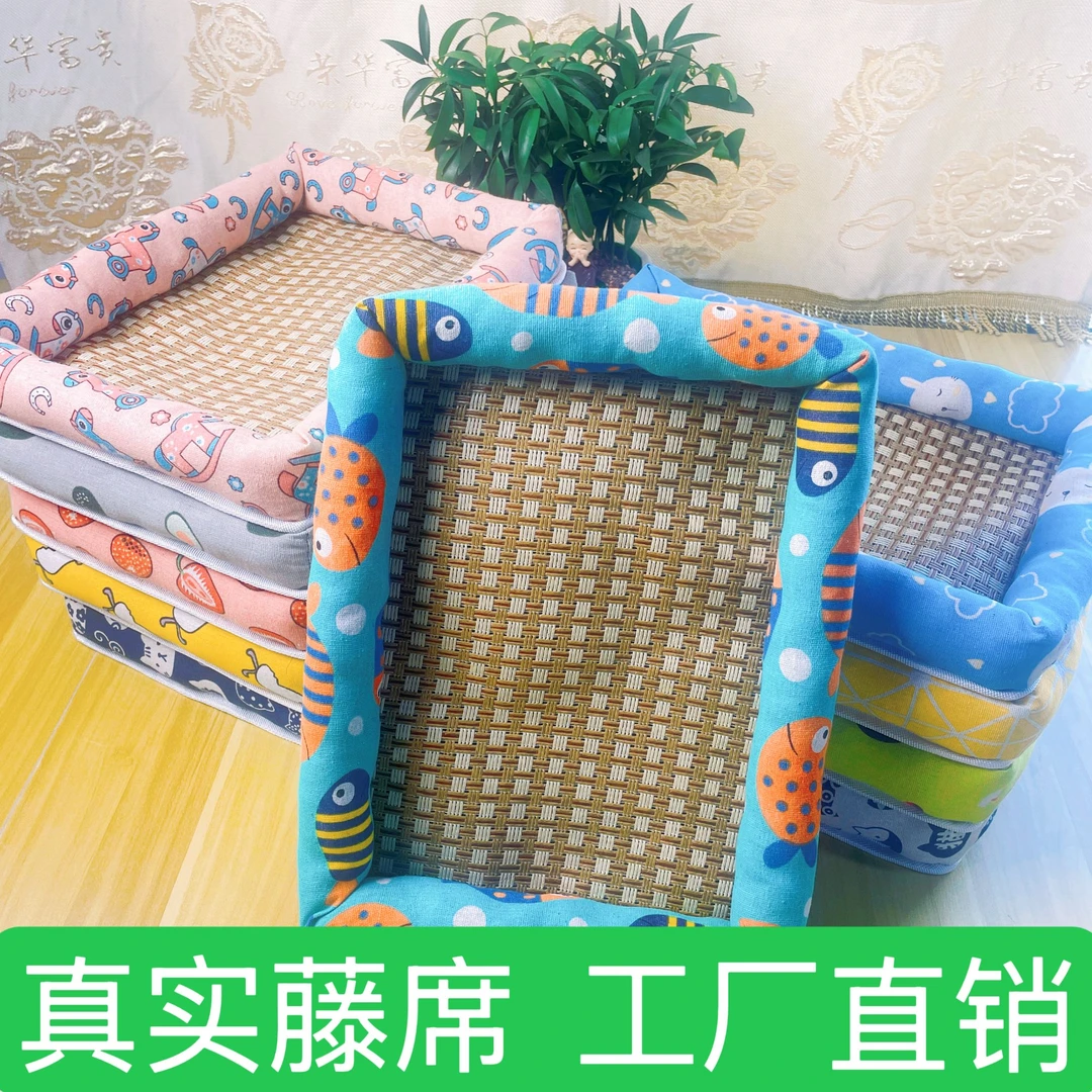 宠物夏季凉垫小猫窝藤编凉席小狗垫子泰迪凉席窝狗窝猫窝降温床垫