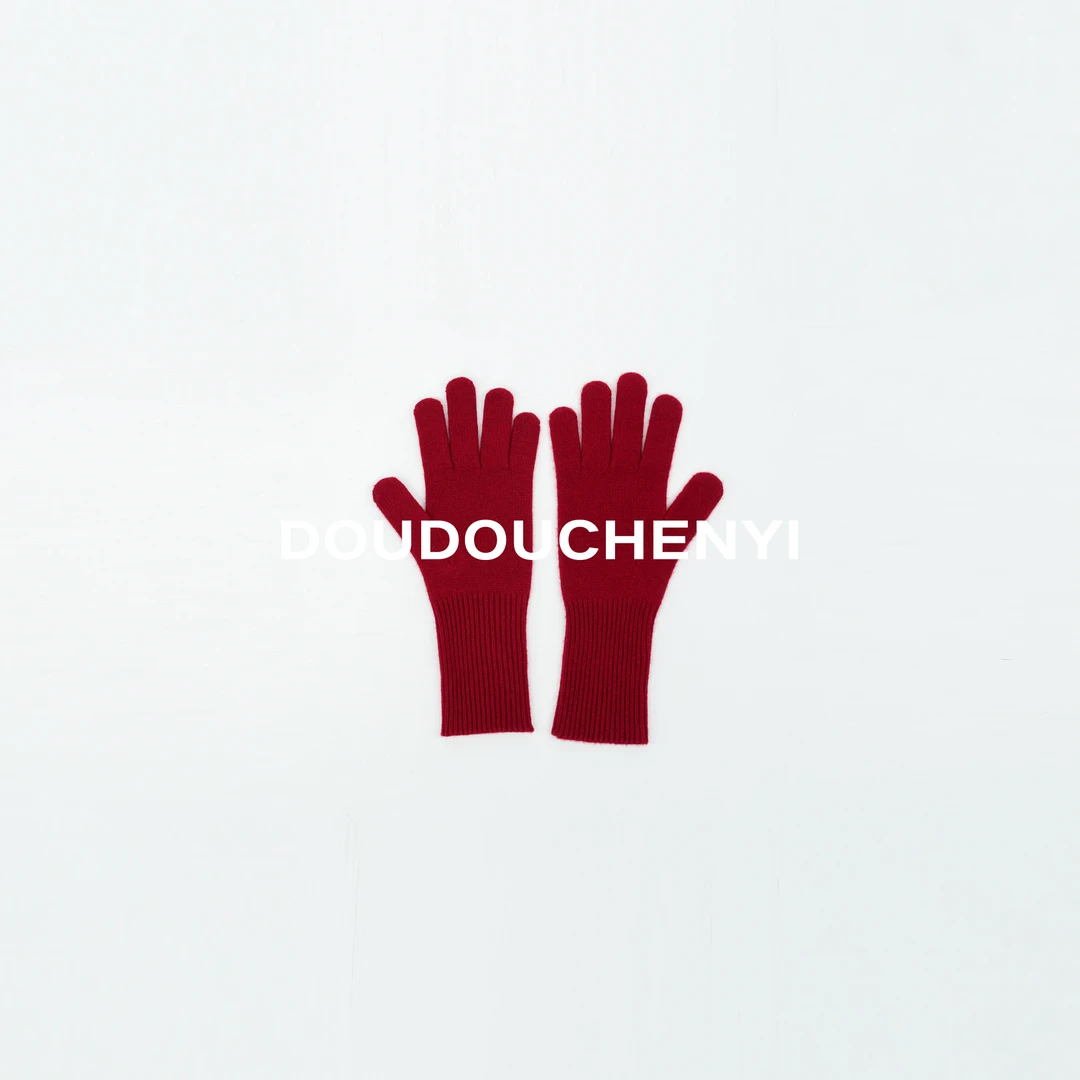 【DOUDOUCHENYI】100羊毛厚款五指分指手套-13370