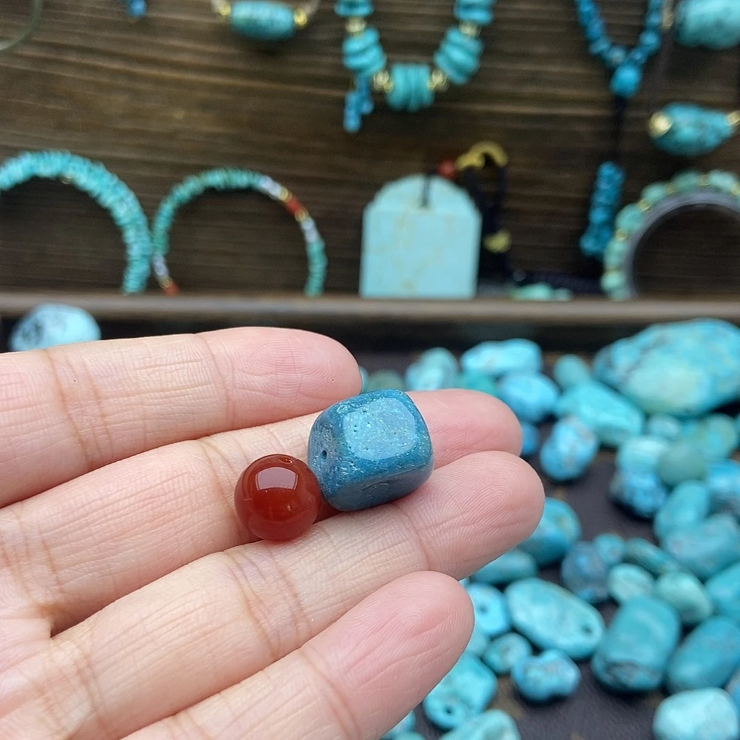 大***山南红玛瑙未镶嵌玉化豆子