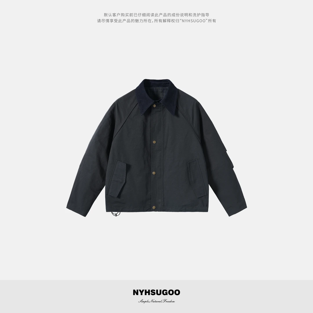 NYHSUGOO/南乙秋冬棉锦混纺“双面穿”款式棉服夹克3781-55000男士