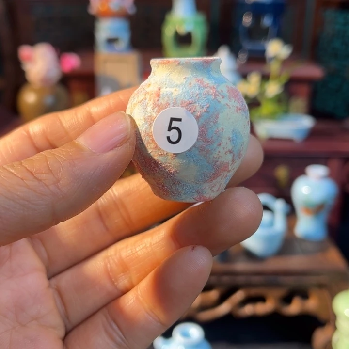 摆件微陶老王迷你花瓶