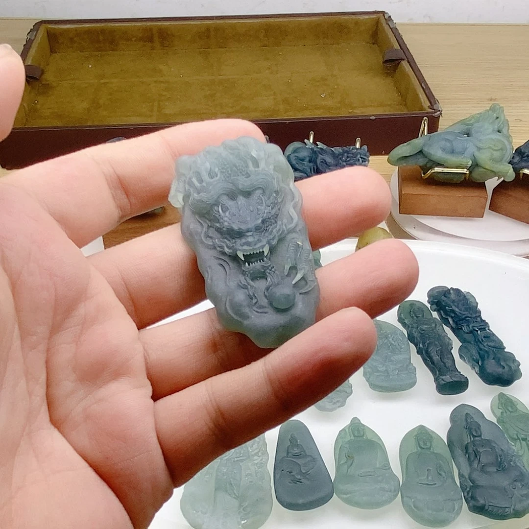 定制翡翠未镶嵌1****人龙牌