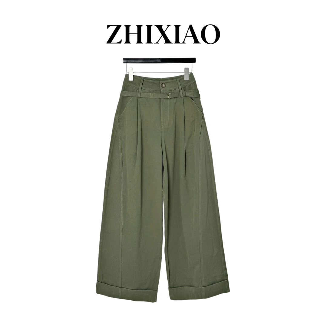 【ZHIXIAO】夏季新款：脚口翻边休闲裤73373