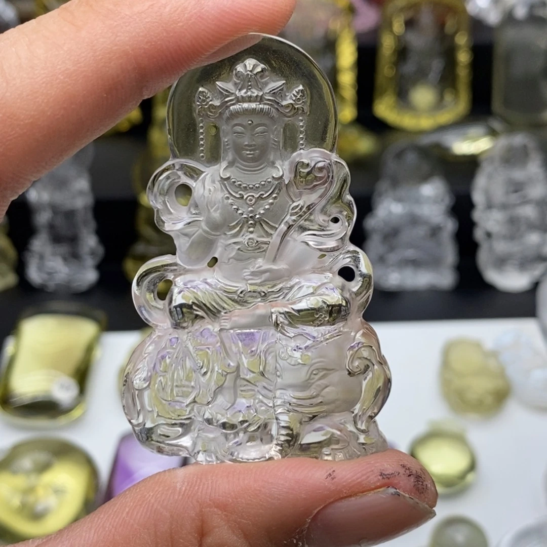 漫***厂颈饰未镶嵌水晶白水普贤