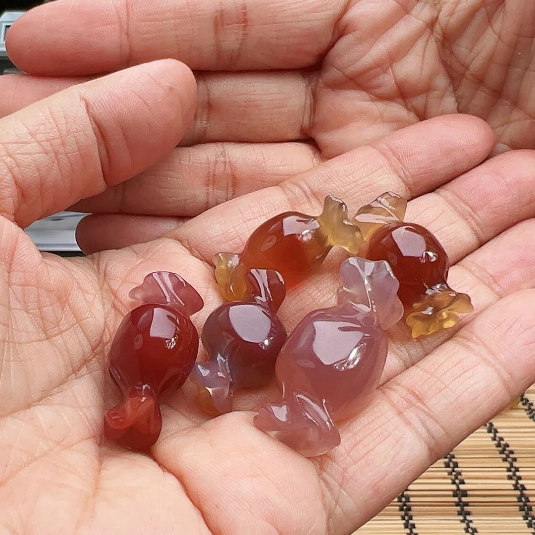 玛瑙/玉髓珠宝半成品未镶嵌随机5发一