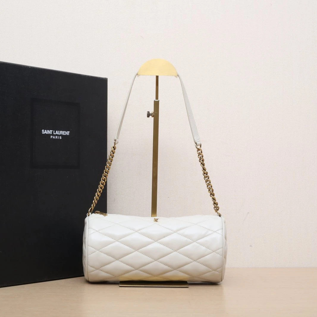 95新 YSL/圣罗兰 【娇】Sade 圆桶 单肩 腋下包 093433