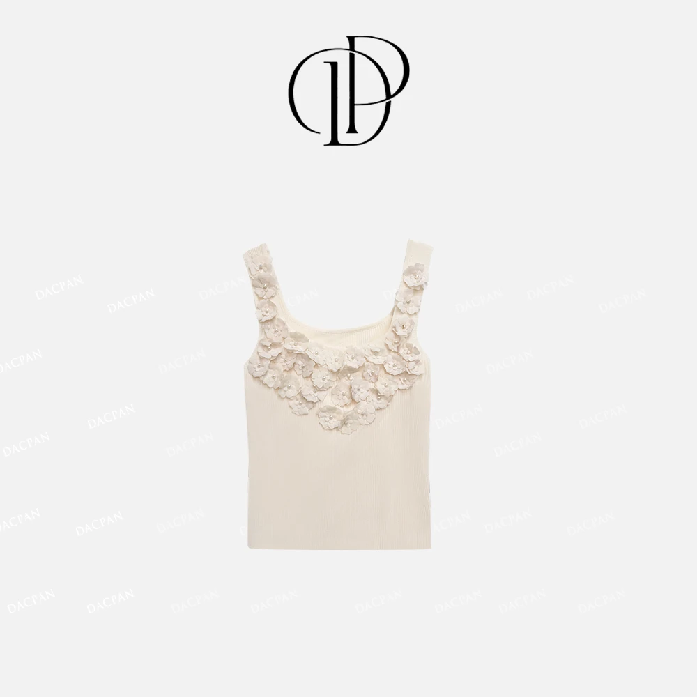 DACPAN-“心动巧遇”立体花朵针织小上衣 2025/盼·PP 935-1