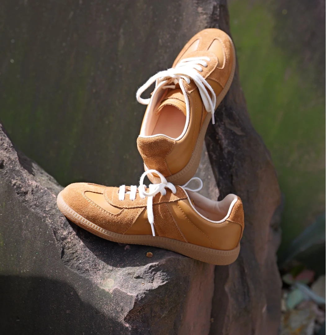 经典款德训鞋2025新款配色头层牛皮韩版休闲百搭低帮板鞋