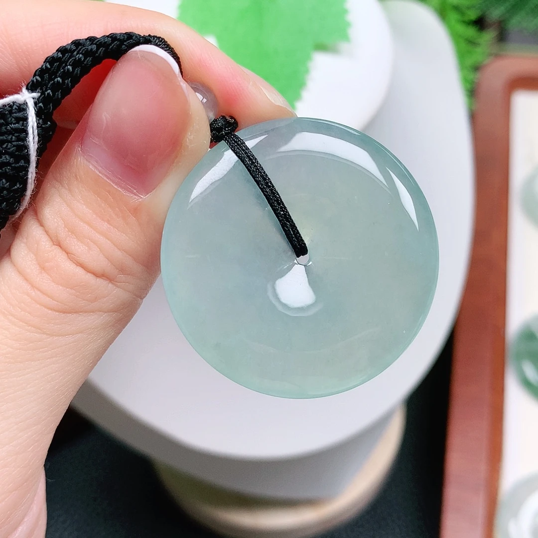 翡翠未镶嵌颈饰平安35-5.7