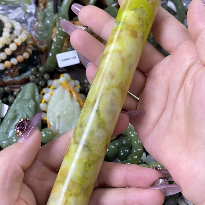 蛇纹石玉赶面棍未镶嵌