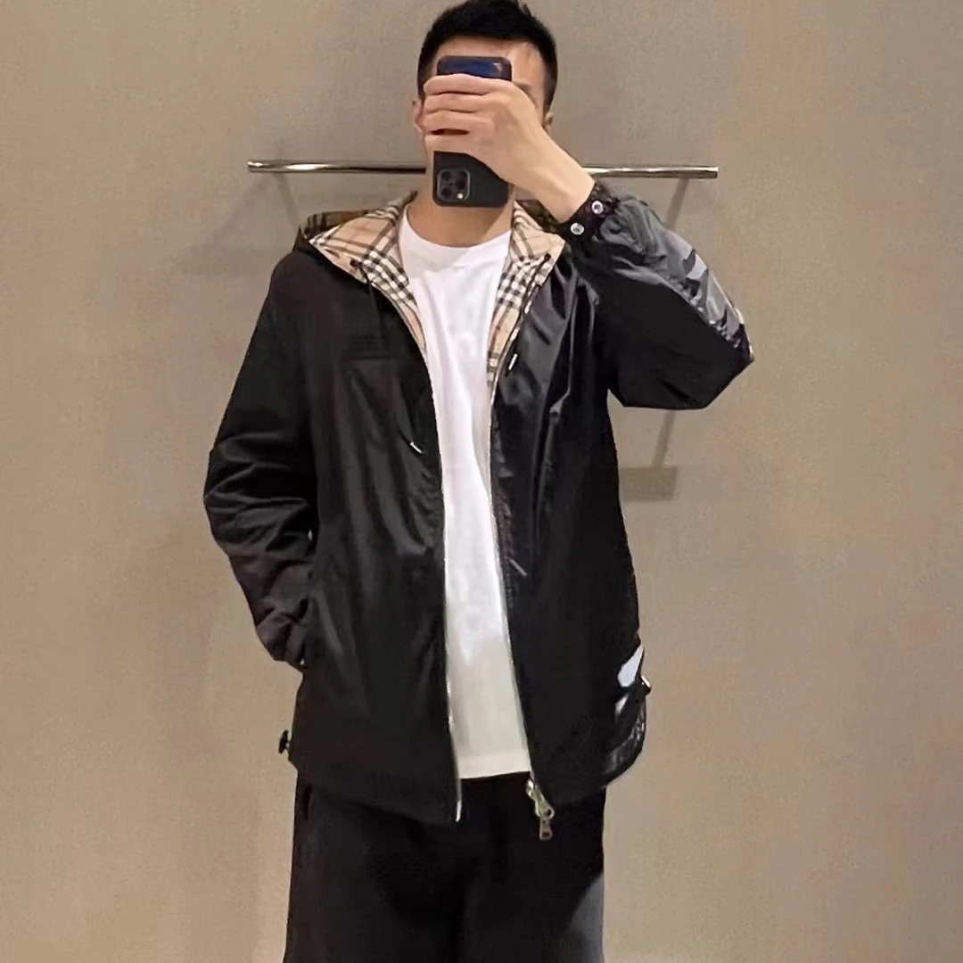 （断码撤柜  ）25款经典双面双穿横格男士外套B-048-1男款