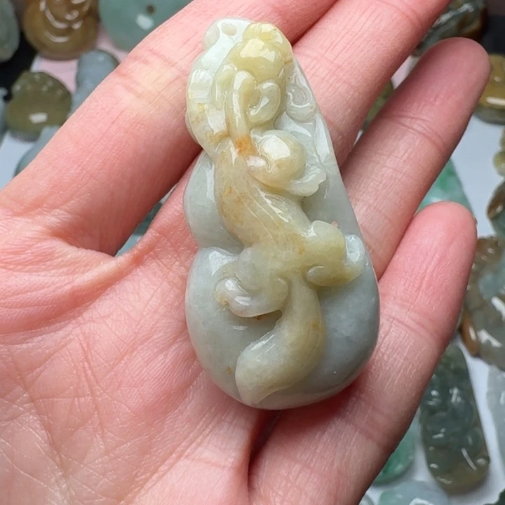 翡翠未镶嵌颈饰葫芦貔貅